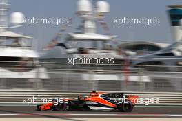 Fernando Alonso (ESP) McLaren F1  24.11.2017. Formula 1 World Championship, Rd 20, Abu Dhabi Grand Prix, Yas Marina Circuit, Abu Dhabi, Practice Day.