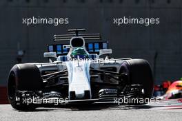 Felipe Massa (BRA) Williams FW40. 24.11.2017. Formula 1 World Championship, Rd 20, Abu Dhabi Grand Prix, Yas Marina Circuit, Abu Dhabi, Practice Day.
