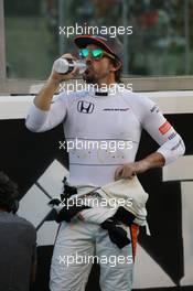 Fernando Alonso (ESP) McLaren MCL32. 26.11.2017. Formula 1 World Championship, Rd 20, Abu Dhabi Grand Prix, Yas Marina Circuit, Abu Dhabi, Race Day.