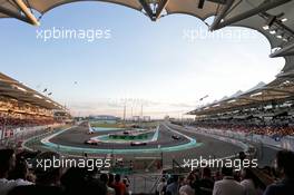 Sergio Perez (MEX) Sahara Force India F1 VJM10. 26.11.2017. Formula 1 World Championship, Rd 20, Abu Dhabi Grand Prix, Yas Marina Circuit, Abu Dhabi, Race Day.