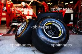 Pirelli tyres with the Ferrari team.