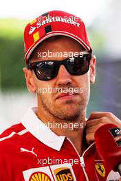 Sebastian Vettel (GER) Ferrari. 23.11.2017. Formula 1 World Championship, Rd 20, Abu Dhabi Grand Prix, Yas Marina Circuit, Abu Dhabi, Preparation Day.