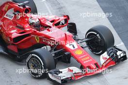 Kimi Raikkonen (FIN) Ferrari SF70H. 28.11.2017. Formula 1 Testing, Yas Marina Circuit, Abu Dhabi, Tuesday.