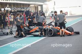 Fernando Alonso (ESP) McLaren MCL32. 28.11.2017. Formula 1 Testing, Yas Marina Circuit, Abu Dhabi, Tuesday.