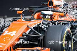 Fernando Alonso (ESP) McLaren MCL32. 28.11.2017. Formula 1 Testing, Yas Marina Circuit, Abu Dhabi, Tuesday.