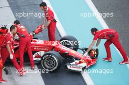 Kimi Raikkonen (FIN) Ferrari SF70H. 28.11.2017. Formula 1 Testing, Yas Marina Circuit, Abu Dhabi, Tuesday.