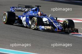 Charles Leclerc (FRA), Sauber F1 Team  29.11.2017. Formula 1 Testing, Yas Marina Circuit, Abu Dhabi, Wednesday.