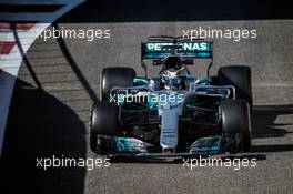 Valtteri Bottas (FIN) Mercedes AMG F1 W08. 29.11.2017. Formula 1 Testing, Yas Marina Circuit, Abu Dhabi, Wednesday.
