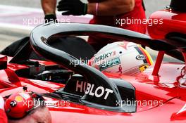 Sebastian Vettel (GER) Ferrari SF70H with the Halo cockpit cover. 20.10.2017. Formula 1 World Championship, Rd 17, United States Grand Prix, Austin, Texas, USA, Practice Day.
