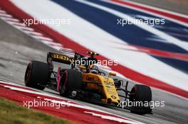 Carlos Sainz Jr (ESP) Renault Sport F1 Team RS17. 20.10.2017. Formula 1 World Championship, Rd 17, United States Grand Prix, Austin, Texas, USA, Practice Day.