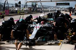 Lewis Hamilton (GBR) Mercedes AMG F1 W08. 20.10.2017. Formula 1 World Championship, Rd 17, United States Grand Prix, Austin, Texas, USA, Practice Day.
