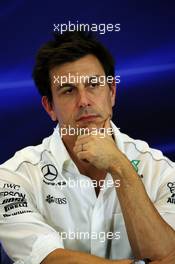 Toto Wolff (GER) Mercedes AMG F1 Shareholder and Executive Director in the FIA Press Conference. 20.10.2017. Formula 1 World Championship, Rd 17, United States Grand Prix, Austin, Texas, USA, Practice Day.