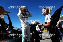Lewis Hamilton (GBR) Mercedes AMG F1 W08 on the grid. 22.10.2017. Formula 1 World Championship, Rd 17, United States Grand Prix, Austin, Texas, USA, Race Day.