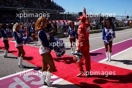 Kimi Raikkonen (FIN) Ferrari on the grid.                                22.10.2017. Formula 1 World Championship, Rd 17, United States Grand Prix, Austin, Texas, USA, Race Day.