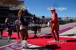 Sebastian Vettel (GER) Ferrari on the grid.                                22.10.2017. Formula 1 World Championship, Rd 17, United States Grand Prix, Austin, Texas, USA, Race Day.