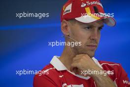 Sebastian Vettel (GER) Ferrari in the FIA Press Conference. 22.10.2017. Formula 1 World Championship, Rd 17, United States Grand Prix, Austin, Texas, USA, Race Day.