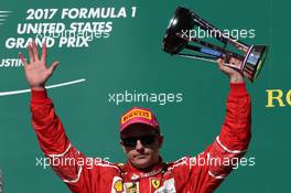 3rd place Kimi Raikkonen (FIN) Ferrari SF70H. 22.10.2017. Formula 1 World Championship, Rd 17, United States Grand Prix, Austin, Texas, USA, Race Day.