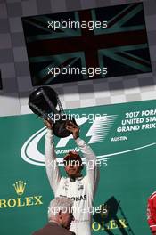 1st place Lewis Hamilton (GBR) Mercedes AMG F1 W08. 22.10.2017. Formula 1 World Championship, Rd 17, United States Grand Prix, Austin, Texas, USA, Race Day.