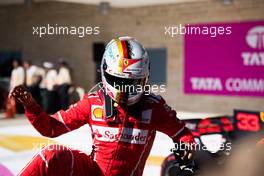 Sebastian Vettel (GER) Ferrari SF70H in parc ferme. 22.10.2017. Formula 1 World Championship, Rd 17, United States Grand Prix, Austin, Texas, USA, Race Day.