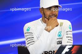 Race winner Lewis Hamilton (GBR) Mercedes AMG F1 in the FIA Press Conference. 22.10.2017. Formula 1 World Championship, Rd 17, United States Grand Prix, Austin, Texas, USA, Race Day.