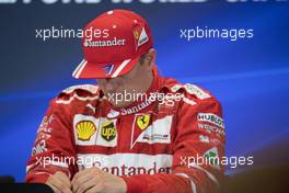 Kimi Raikkonen (FIN) Ferrari in the FIA Press Conference. 22.10.2017. Formula 1 World Championship, Rd 17, United States Grand Prix, Austin, Texas, USA, Race Day.