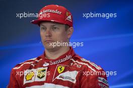 Kimi Raikkonen (FIN) Ferrari in the FIA Press Conference. 22.10.2017. Formula 1 World Championship, Rd 17, United States Grand Prix, Austin, Texas, USA, Race Day.