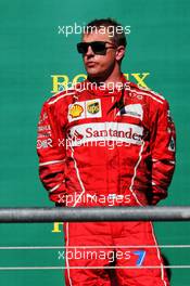 Kimi Raikkonen (FIN) Ferrari on the podium. 22.10.2017. Formula 1 World Championship, Rd 17, United States Grand Prix, Austin, Texas, USA, Race Day.
