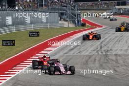 Esteban Ocon (FRA) Sahara Force India F1 VJM10. 22.10.2017. Formula 1 World Championship, Rd 17, United States Grand Prix, Austin, Texas, USA, Race Day.