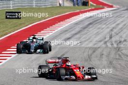 Sebastian Vettel (GER) Ferrari SF70H. 22.10.2017. Formula 1 World Championship, Rd 17, United States Grand Prix, Austin, Texas, USA, Race Day.