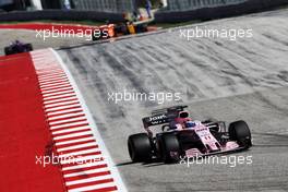 Sergio Perez (MEX) Sahara Force India F1 VJM10. 22.10.2017. Formula 1 World Championship, Rd 17, United States Grand Prix, Austin, Texas, USA, Race Day.