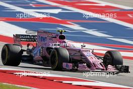 Esteban Ocon (FRA) Force India F1  22.10.2017. Formula 1 World Championship, Rd 17, United States Grand Prix, Austin, Texas, USA, Race Day.