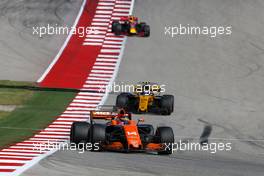 Fernando Alonso (ESP) McLaren F1  22.10.2017. Formula 1 World Championship, Rd 17, United States Grand Prix, Austin, Texas, USA, Race Day.