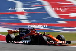 Stoffel Vandoorne (BEL) McLaren F1  22.10.2017. Formula 1 World Championship, Rd 17, United States Grand Prix, Austin, Texas, USA, Race Day.
