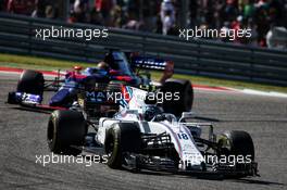 Lance Stroll (CDN) Williams FW40. 22.10.2017. Formula 1 World Championship, Rd 17, United States Grand Prix, Austin, Texas, USA, Race Day.