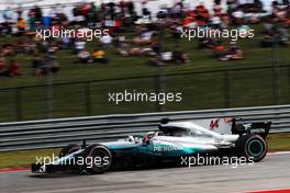 Lewis Hamilton (GBR) Mercedes AMG F1 W08. 21.10.2017. Formula 1 World Championship, Rd 17, United States Grand Prix, Austin, Texas, USA, Qualifying Day.