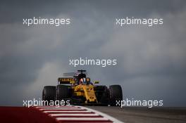 Nico Hulkenberg (GER) Renault Sport F1 Team RS17. 21.10.2017. Formula 1 World Championship, Rd 17, United States Grand Prix, Austin, Texas, USA, Qualifying Day.