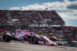 Sergio Perez (MEX) Sahara Force India F1 VJM10. 21.10.2017. Formula 1 World Championship, Rd 17, United States Grand Prix, Austin, Texas, USA, Qualifying Day.