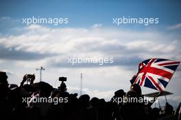 British flag with fans. 19.10.2017. Formula 1 World Championship, Rd 17, United States Grand Prix, Austin, Texas, USA, Preparation Day.