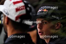 (L to R): Daniel Ricciardo (AUS) Red Bull Racing with team mate Max Verstappen (NLD) Red Bull Racing. 19.10.2017. Formula 1 World Championship, Rd 17, United States Grand Prix, Austin, Texas, USA, Preparation Day.