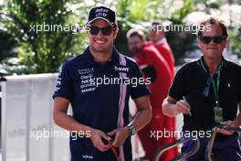 Sergio Perez (MEX) Sahara Force India F1. 19.10.2017. Formula 1 World Championship, Rd 17, United States Grand Prix, Austin, Texas, USA, Preparation Day.