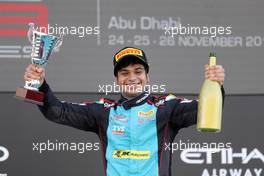 Race 1, 3rd place Arjun Maini (IND) Jenzer Motorsport 25.11.2017. GP3 Series, Rd 8, Yas Marina Circuit, Abu Dhabi, UAE, Saturday.