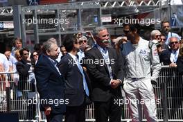 Jean Todt (FRA), President FIA, Chase Carey (USA) Formula One Group Chairman and Mark Webber (AUS) 14.06.2017-18.06.2016 Le Mans 24 Hour Race 2017, Le Mans, France