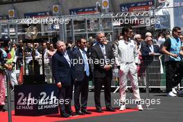 Jean Todt (FRA), President FIA, Chase Carey (USA) Formula One Group Chairman and Mark Webber (AUS) 14.06.2017-18.06.2016 Le Mans 24 Hour Race 2017, Le Mans, France