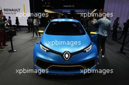 Renault ZOE E-Sport 07-08.03.2017. Geneva International Motor Show, Geneva, Switzerland. www.xpbimages.com, EMail: requests@xpbimages.com - copy of publication required for printed pictures. Every used picture is fee-liable. © Copyright: Photo4 / XPB Images