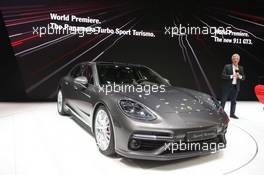 Porsche Panamera Sport Turismo 07-08.03.2017. Geneva International Motor Show, Geneva, Switzerland. www.xpbimages.com, EMail: requests@xpbimages.com - copy of publication required for printed pictures. Every used picture is fee-liable. © Copyright: Photo4 / XPB Images