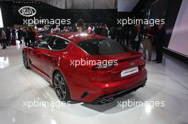 Kia Stinger 07-08.03.2017. Geneva International Motor Show, Geneva, Switzerland. www.xpbimages.com, EMail: requests@xpbimages.com - copy of publication required for printed pictures. Every used picture is fee-liable. © Copyright: Photo4 / XPB Images