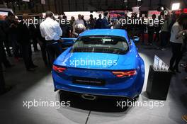 Alpine A110 07-08.03.2017. Geneva International Motor Show, Geneva, Switzerland. www.xpbimages.com, EMail: requests@xpbimages.com - copy of publication required for printed pictures. Every used picture is fee-liable. © Copyright: Photo4 / XPB Images