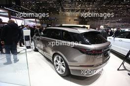 Range Rover Velar 07-08.03.2017. Geneva International Motor Show, Geneva, Switzerland. www.xpbimages.com, EMail: requests@xpbimages.com - copy of publication required for printed pictures. Every used picture is fee-liable. © Copyright: Photo4 / XPB Images