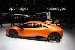 Lamborghini Huracan Performante 07-08.03.2017. Geneva International Motor Show, Geneva, Switzerland. www.xpbimages.com, EMail: requests@xpbimages.com - copy of publication required for printed pictures. Every used picture is fee-liable. © Copyright: Photo4 / XPB Images