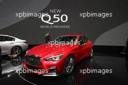 Infiniti Q50 07-08.03.2017. Geneva International Motor Show, Geneva, Switzerland. www.xpbimages.com, EMail: requests@xpbimages.com - copy of publication required for printed pictures. Every used picture is fee-liable. © Copyright: Photo4 / XPB Images